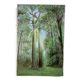 Kaki Brunet (1926-2012) "Printemps au bois" huile sur toile