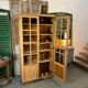 Vitrine vintage petit carreaux en chêne