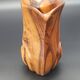 Artisanal Vintage Pitcher Carved Solid Olive Wood Hnos Olivo Spain (17