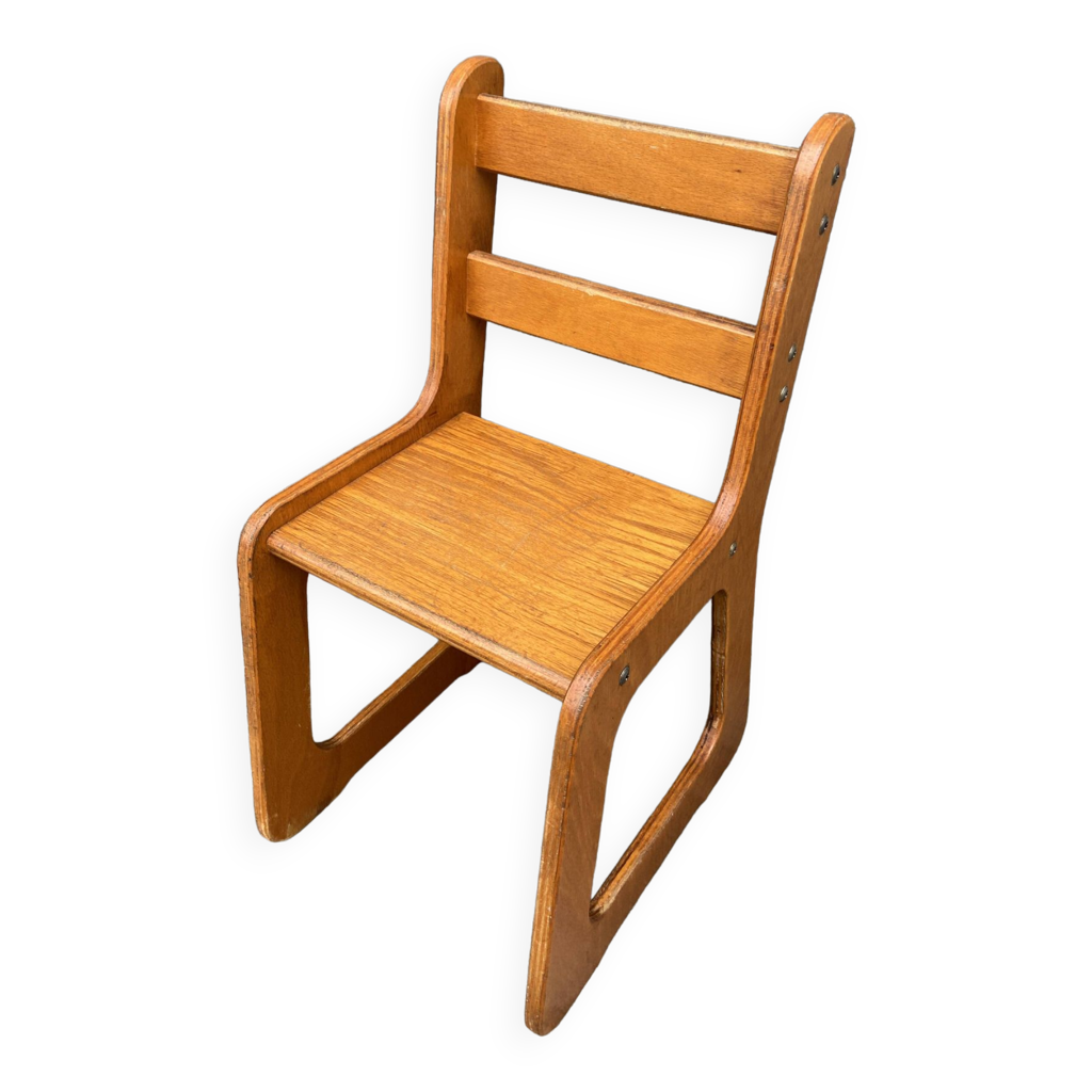 Small child school chair baby desk chair design 70s Montessori