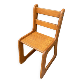 Small child school chair baby desk chair design 70s Montessori