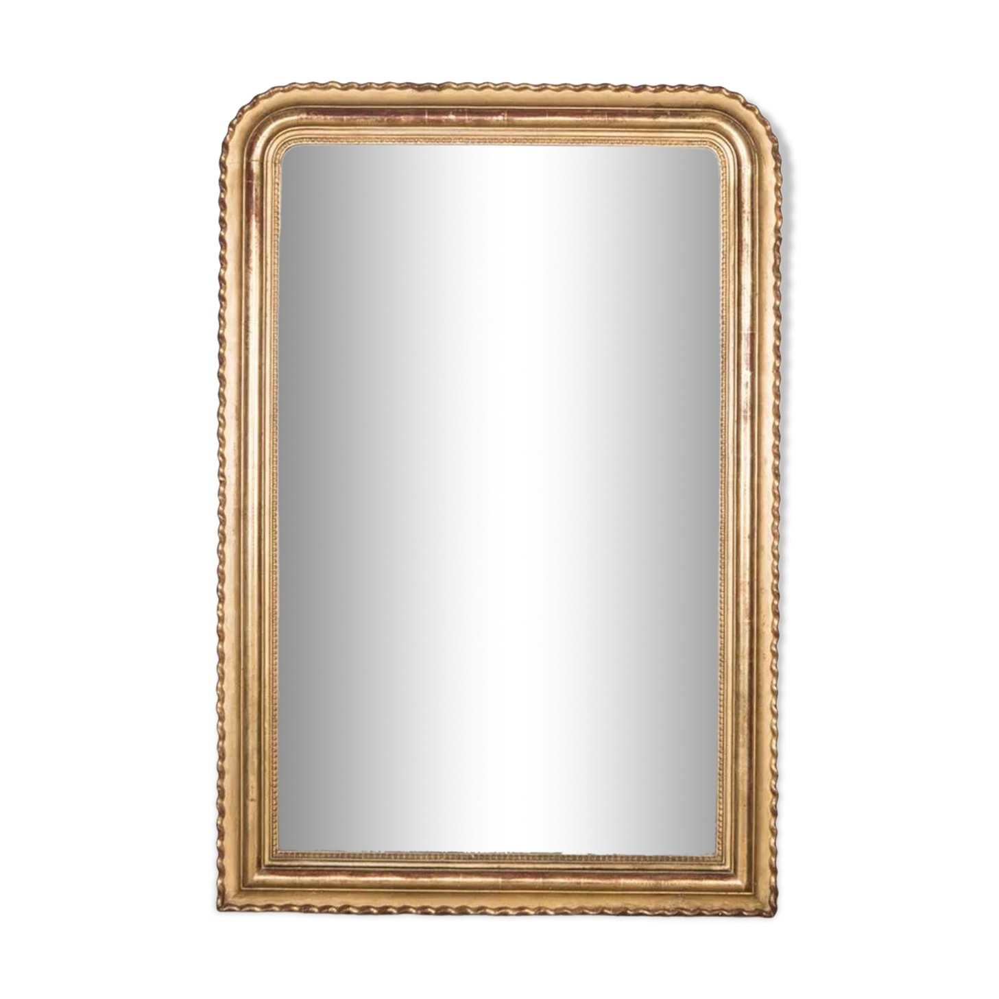 Large 19th c louis philippe mirror with wavy frame 118x171cm