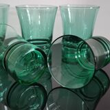 5 verres apéritifs vintage excel vert