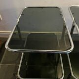 Set of 2 rolling tables, chic and refined
