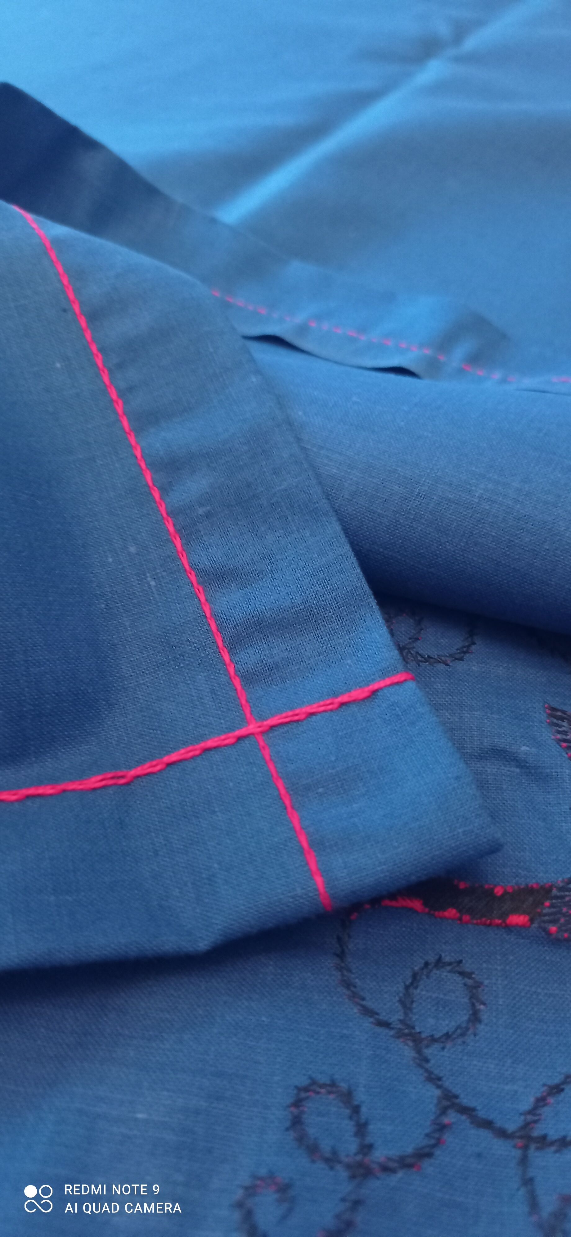 Old embroidered tablecloth