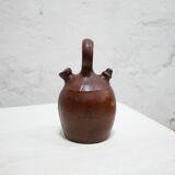 Vintage leather gargoulette pot