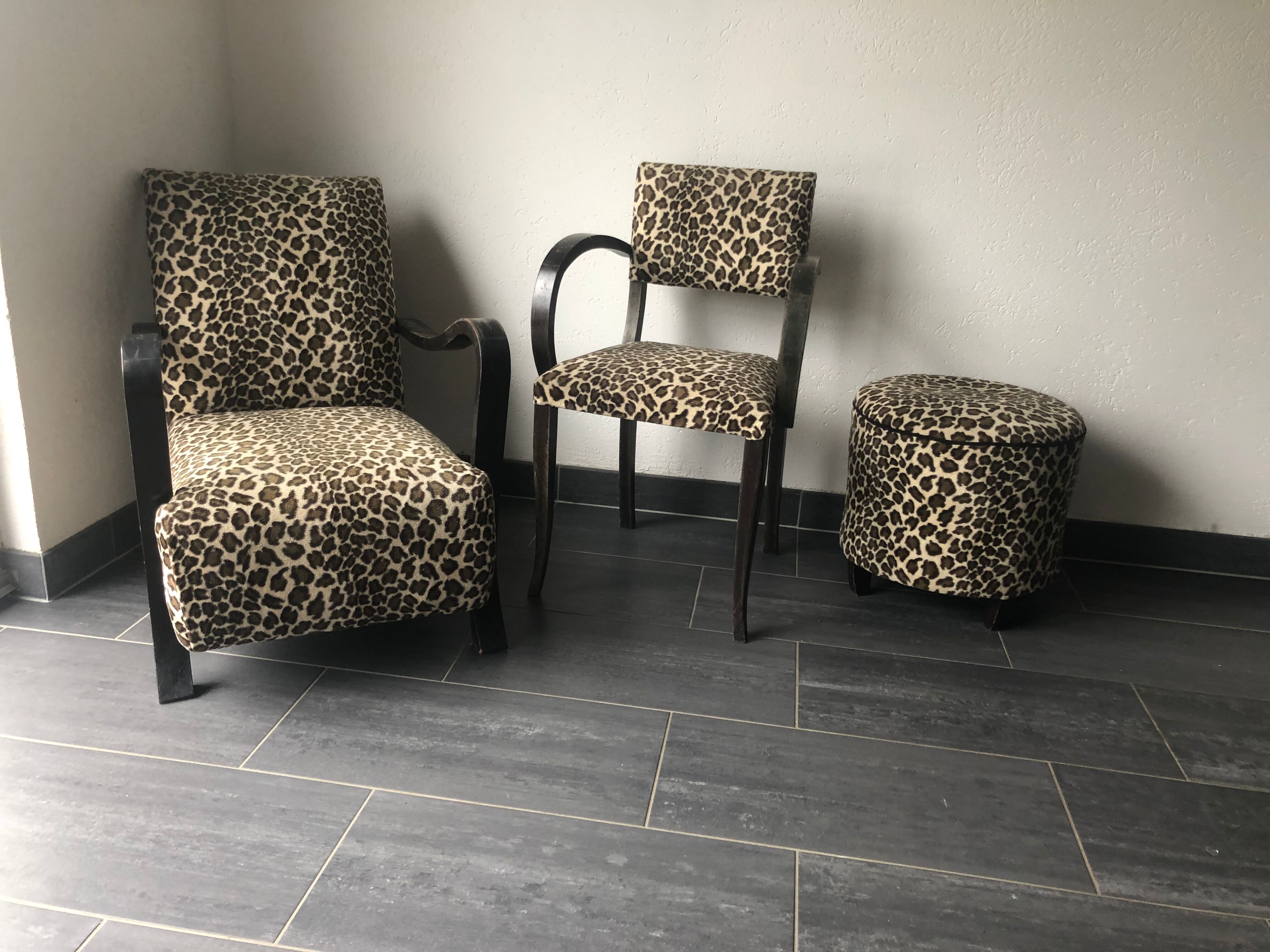 Art Deco armchair set