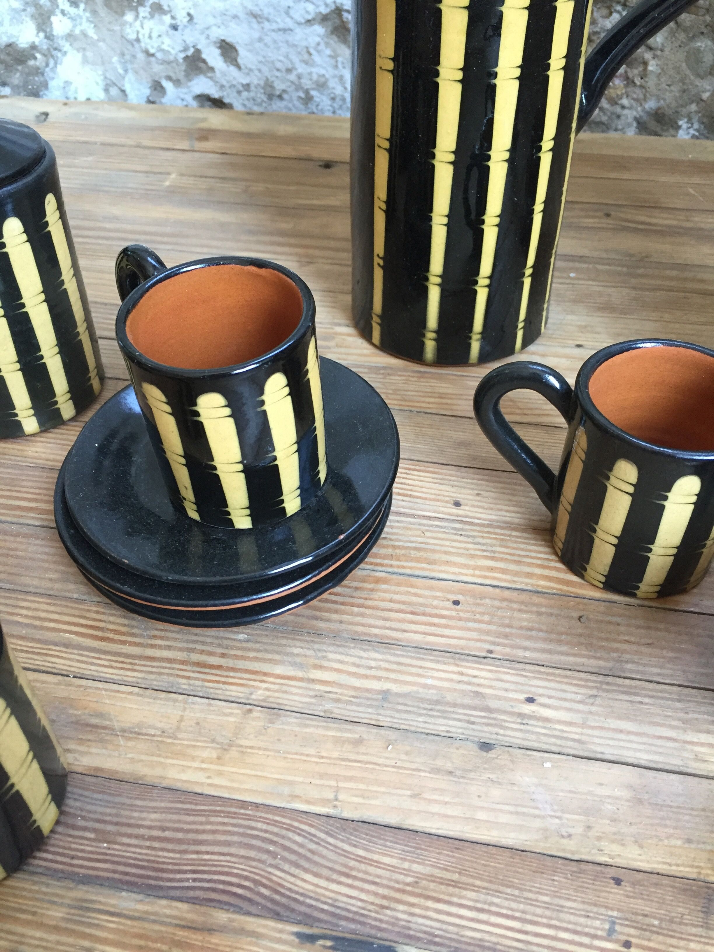 Coffee service in ceramic Bulgaria 70s