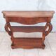 Large console from the Napoleonic III era in walnut and walnut burl.