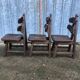 6 brutalist chairs in solid oak