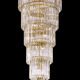 Monumental chandelier of art deco style in metal & crystal