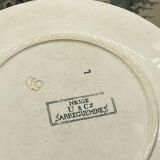 Service of old flat plates, Sarreguemines, birds,