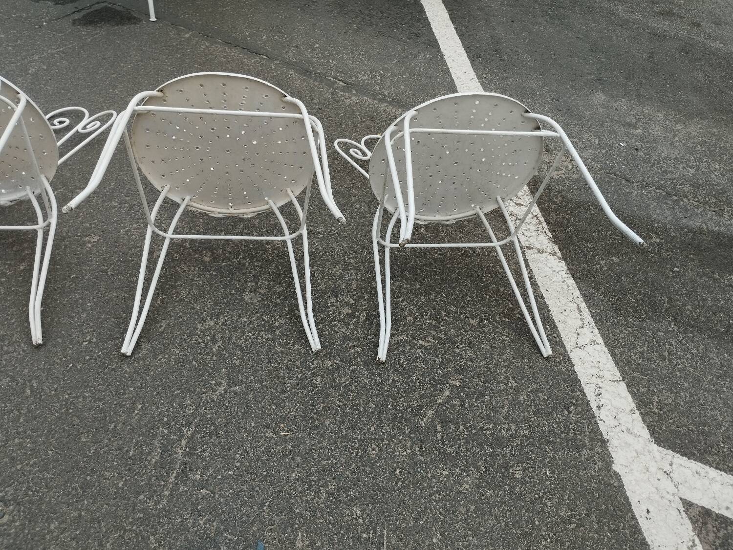 Antique garden furniture in vintage iron