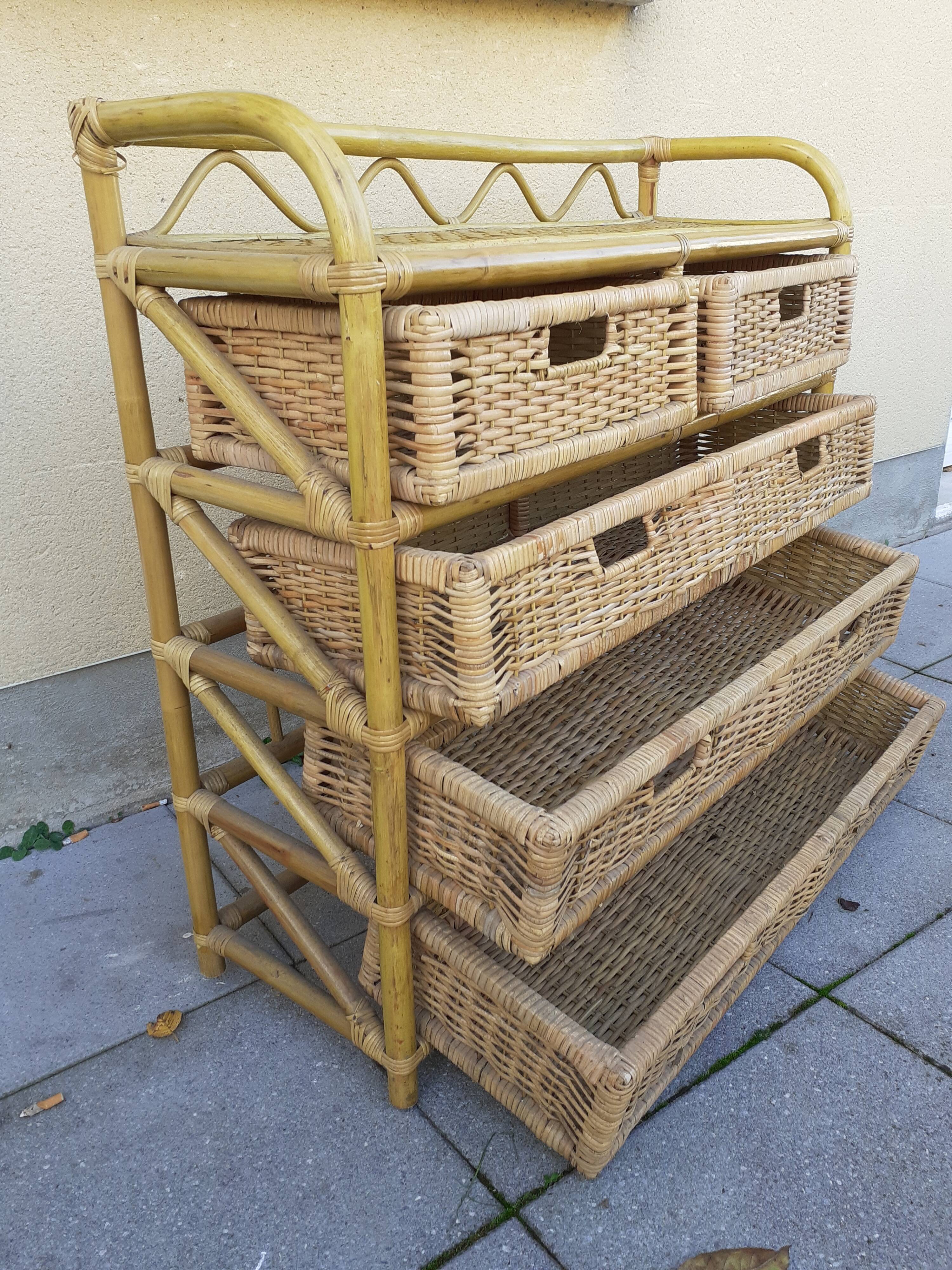 Rattan dresser