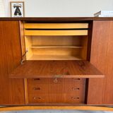 Vintage Danish Highboard teak and oak