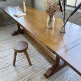 3m oak table from 1950 with its extensions