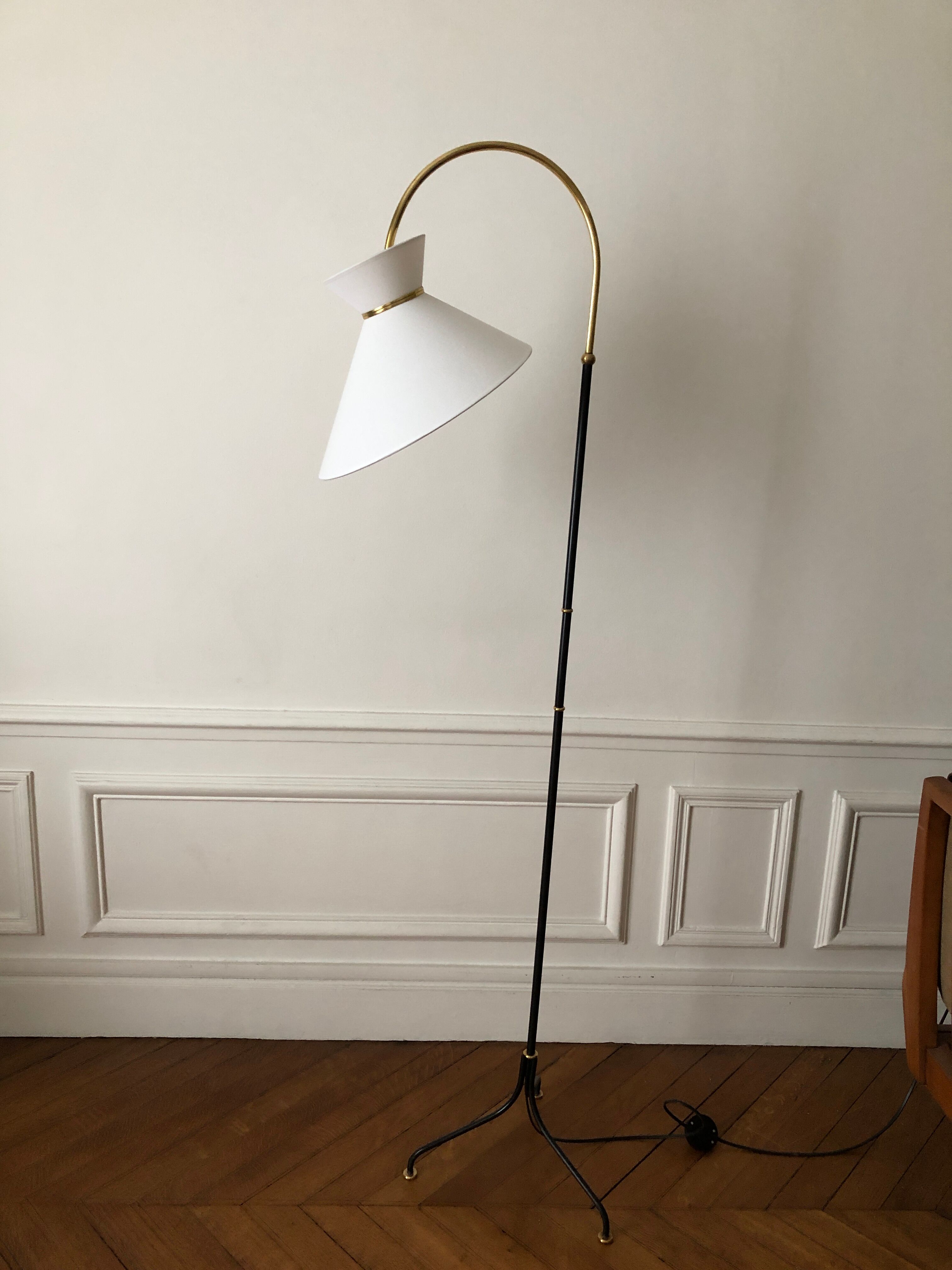 1960 tripod floor lamp - diabolo shade