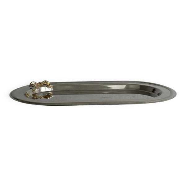 Petit plateau en inox à motif nœuds