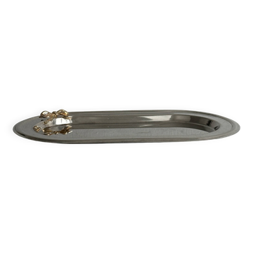 Petit plateau en inox à motif nœuds