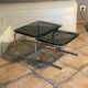 Lot de 2 tables gigognes vintage. 1970.