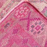 3x10 Rug For Hallway Pink Blue Vintage Runner Rug, 85x318Cm