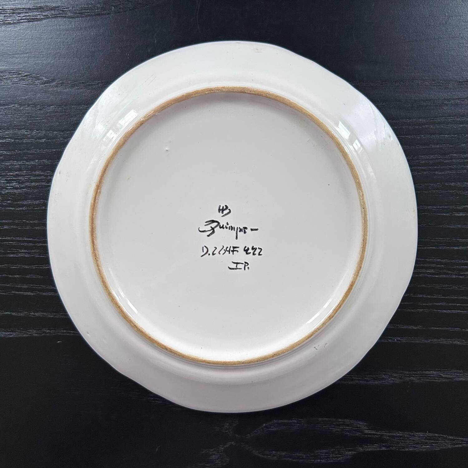 Hollow dish signed HB Quimper