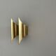 Mid-century brass gothic wall lights by Bent Karlby (3 pieces available)