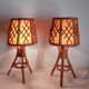 Paire de lampes en bambou