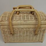 Clear wicker vanity - 2 coves