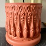 Vintage glass and metal lamp base