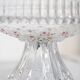 Vintage transparent crystal glass decorative plate, Italy, 1960s.