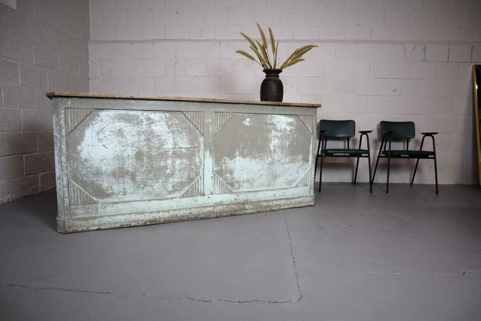 Antique shop counter