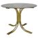 Round dining table in brass and glass / Italy, 1980s