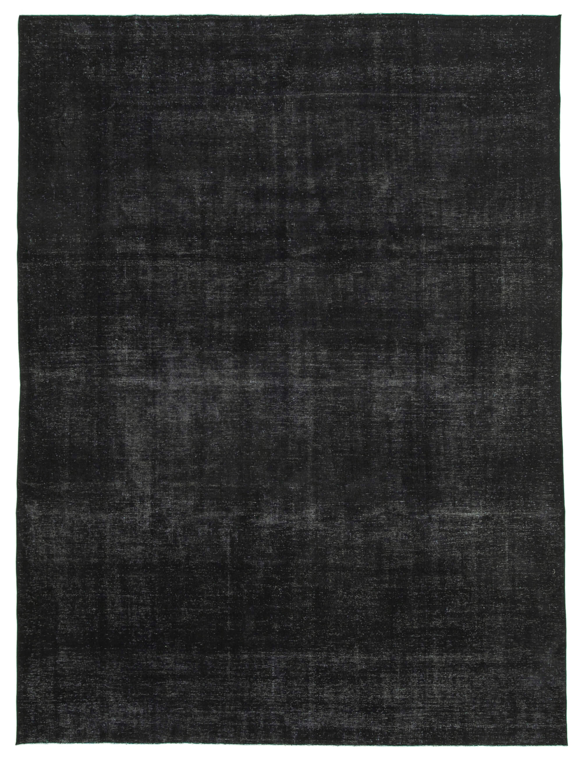 Hand-Knotted Oriental Overdyed 300 cm x 400 cm Black Wool Carpet