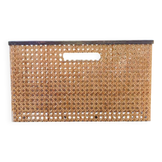 Porte-revues vintage en cannage signé Christian Dior – Années 70