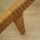 Glass and wicker side table, Danish design, 1970s, made in Denmark