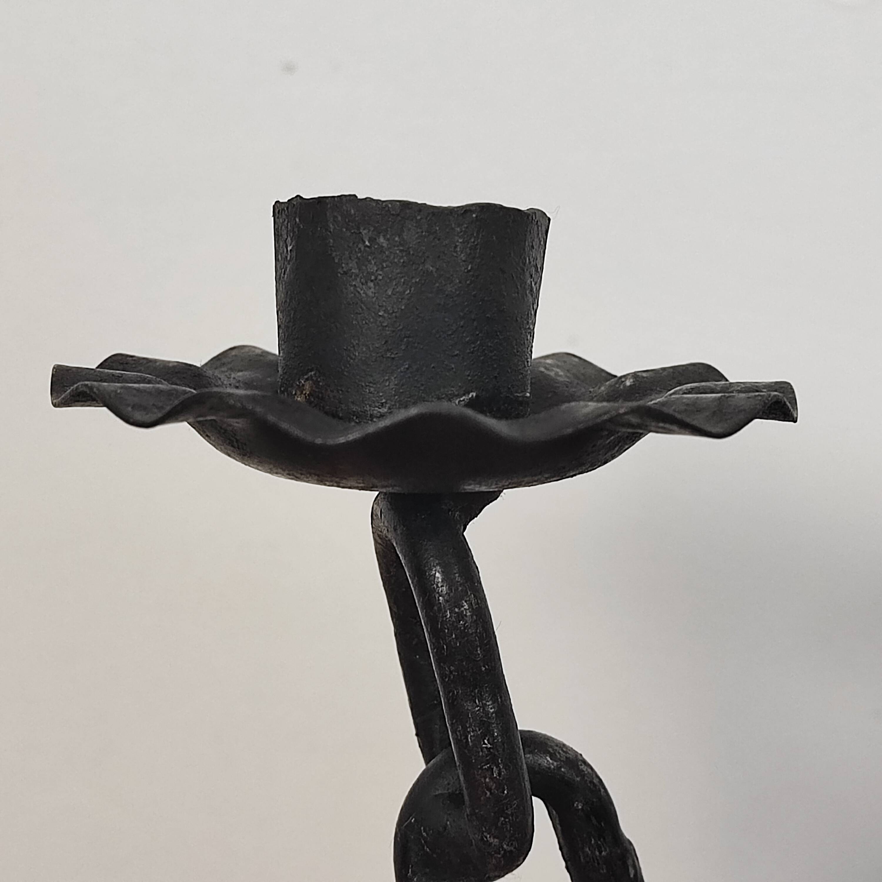 Pair of brutalist candlesticks