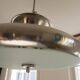 Rare grand lustre Bauhaus par Anyz pour IAS, 1920, restauré