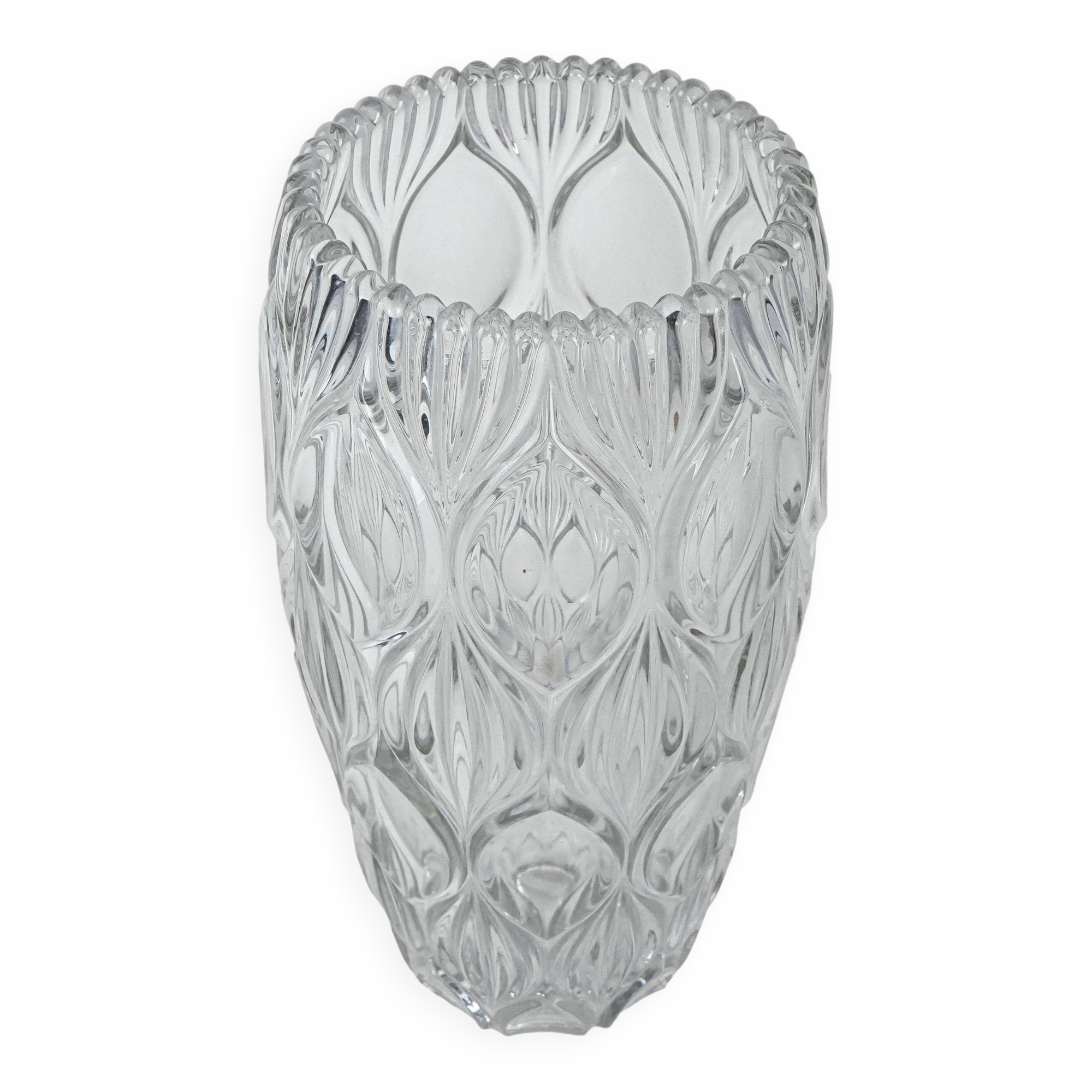 Crystal vase, Italian design, 1960s, made in Italy