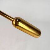 Dutch design brass and glass counter balance floorlamp by herda, 1970s