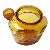 Old pot, amber glass