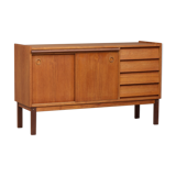 Small Danish teak sideboard with a pull out tray