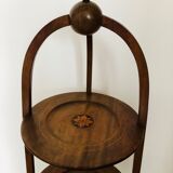 Wooden service with three trays