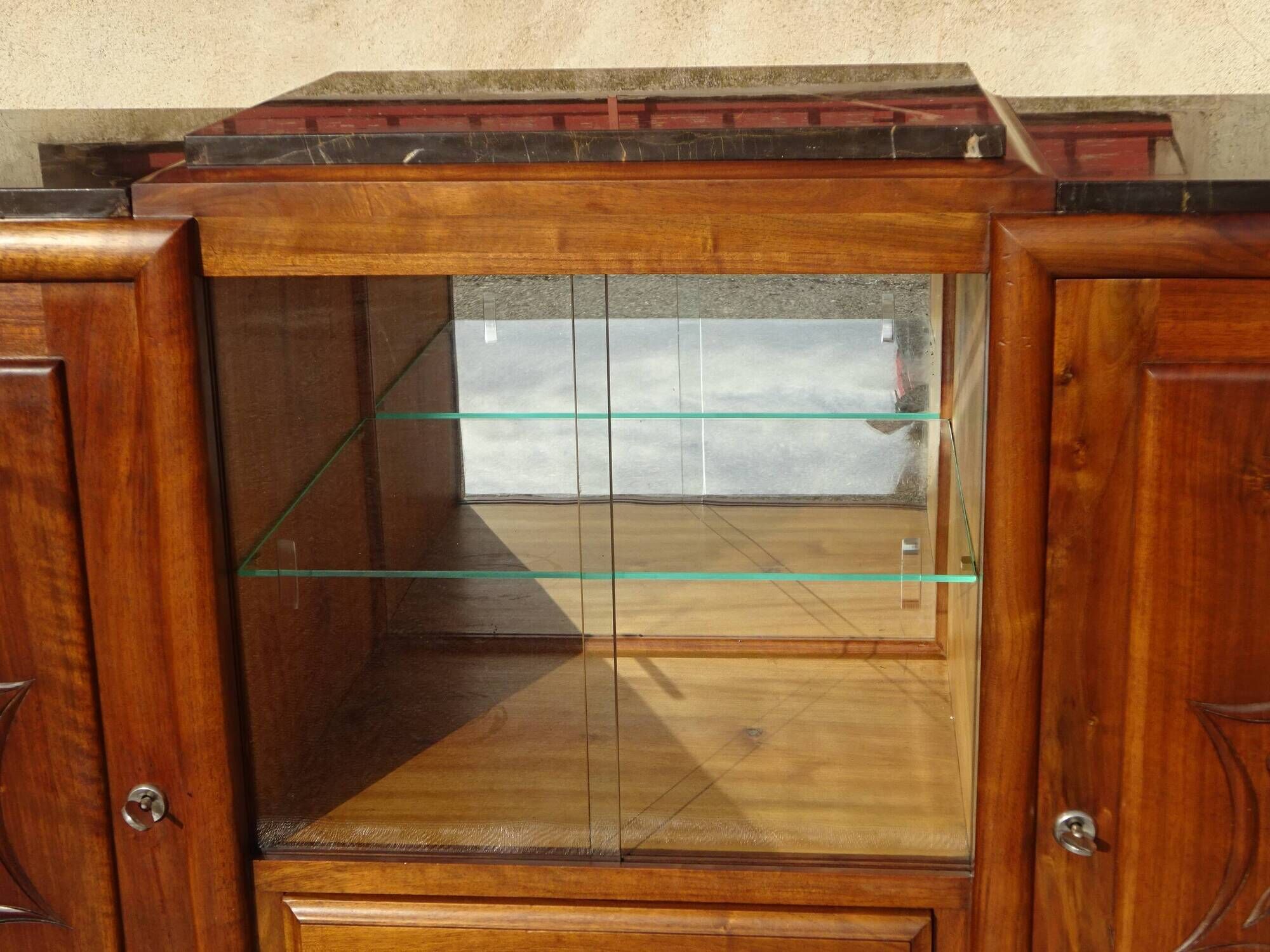 Art Deco enfilade in solid walnut