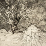Neige, B/W Etching on Paper, 47 x 47 cm