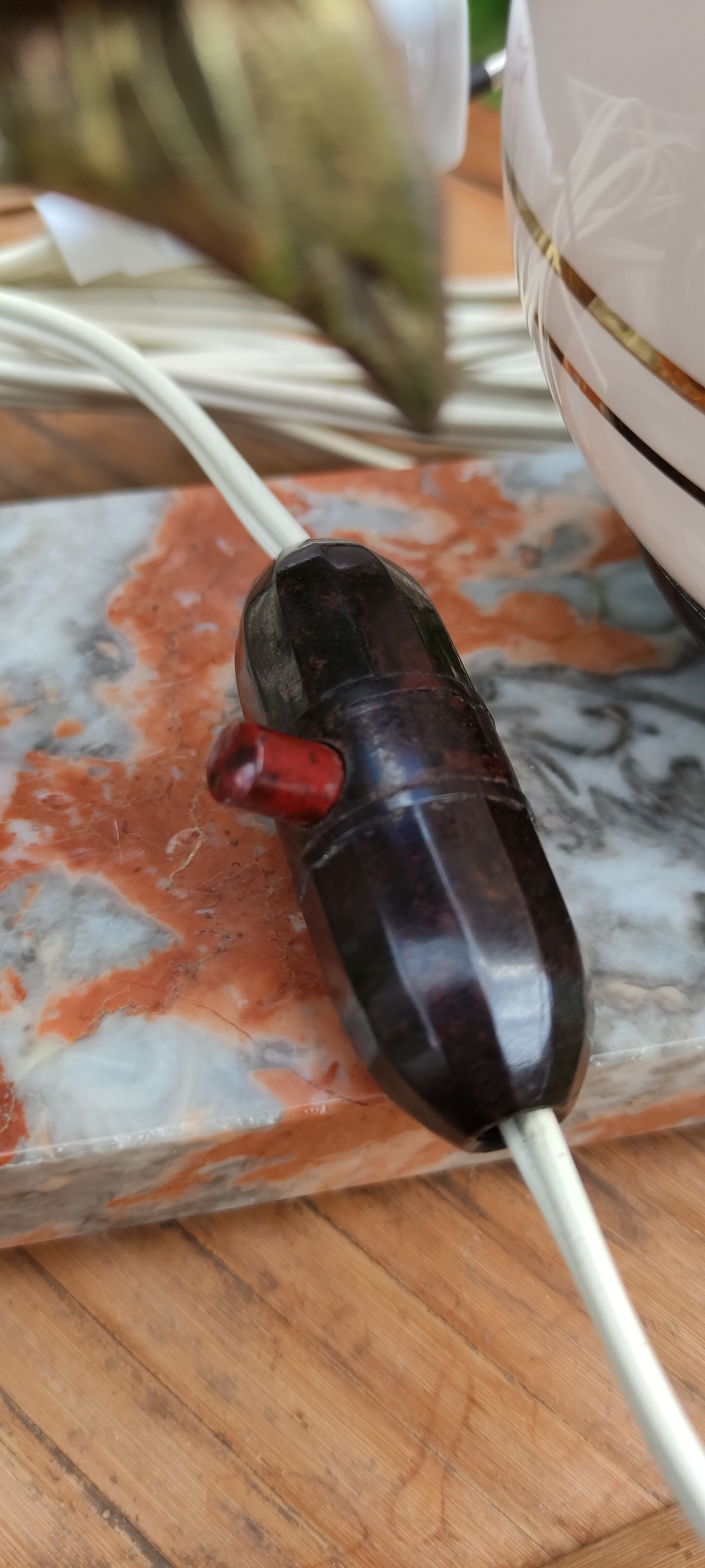 Globe and marble art deco lamp