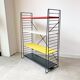 Mid century free standing tomado shelving system / bookcase designed by d. dekker