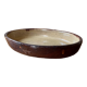 Vintage: Large oval clay gratin dish