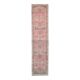 Vintage Turkish Oushak handmade wool cotton pink runner rug 84x379