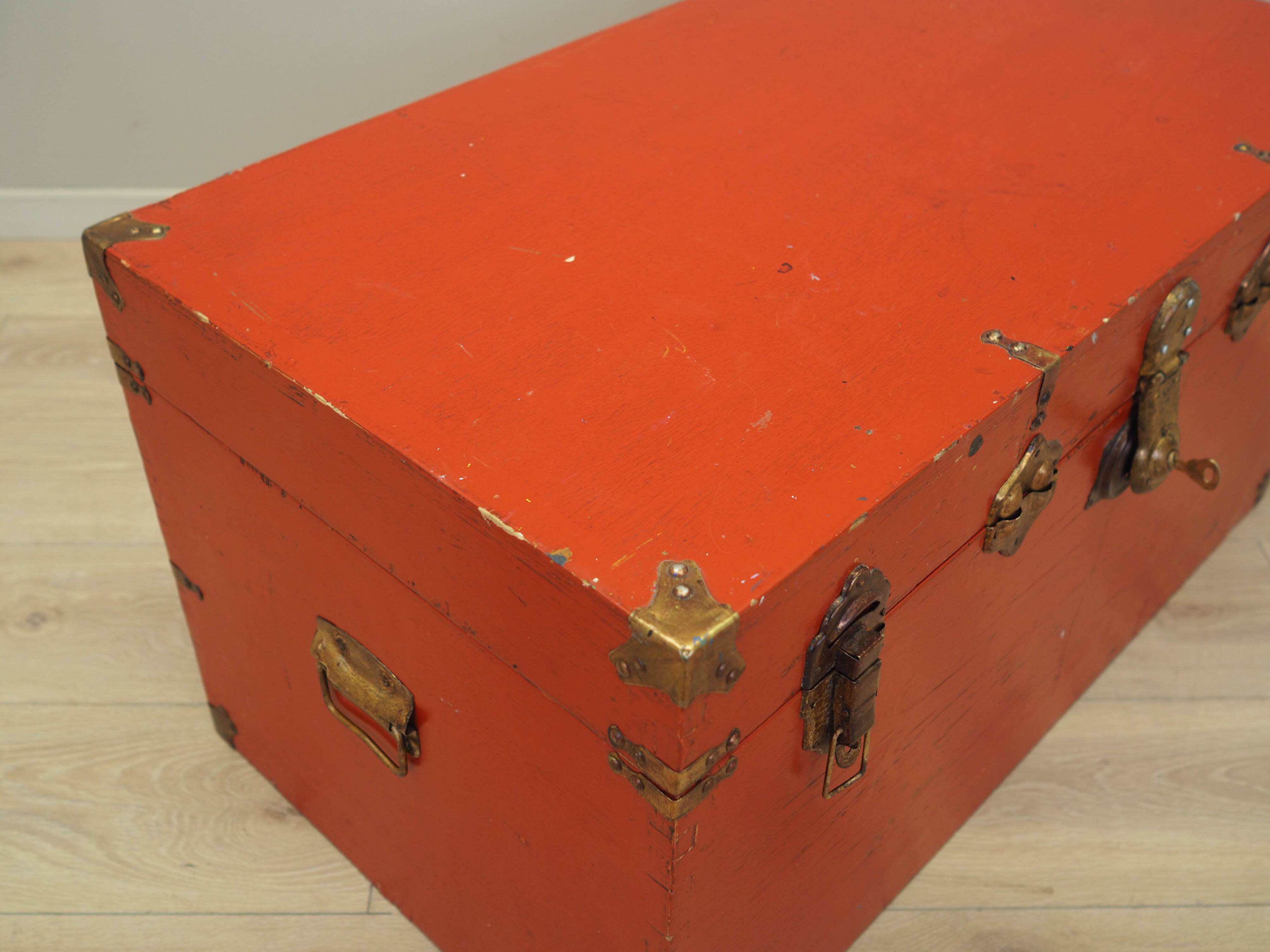 Red chest, Scandinavian design, 1950s